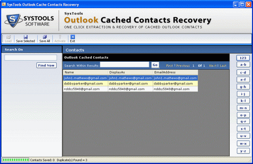 Outlook Email Address Book Recovery 2.0